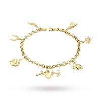 9ct yellow gold charm bracelet