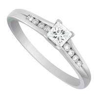 9ct white gold 0.25 princess cut diamond ring