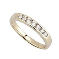 9ct gold 0.25 carat diamond channel-set ring