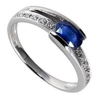 9ct white gold sapphire and diamond ring