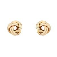 9ct gold knot stud earrings