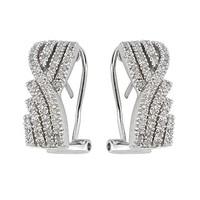 9ct white gold 050 carat diamond earrings