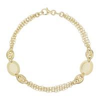 9ct gold oval link bracelet