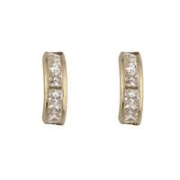 9ct gold cubic zirconia earrings