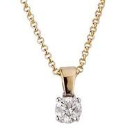 9ct gold 0.25 carat diamond pendant