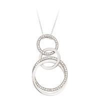 9ct white gold 0.49 carat diamond circle pendant