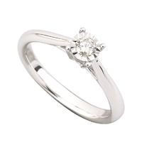 9ct white gold diamond single stone engagement ring