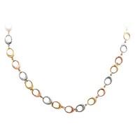 9ct three colour gold necklace