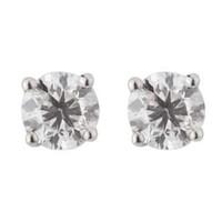 9ct white gold 0.33 carat diamond solitaire earrings