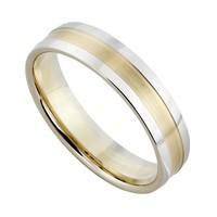 9ct two colour gold 5mm ring