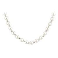 9ct white gold 6-6.5mm freshwater cultured pearl necklace