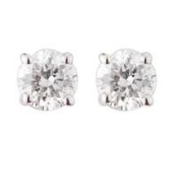 9ct white gold 0.15 carat diamond solitaire earrings