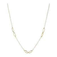 9ct gold open oval link necklace