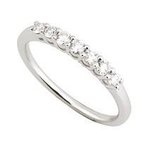 9ct white gold 0.25 carat diamond seven stone ring