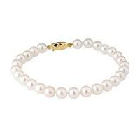 9ct gold 6.5-7mm freshwater cultured pearl bracelet