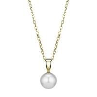 9ct gold freshwater cultured pearl pendant