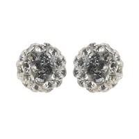 9ct white gold 5mm cubic zirconia glitterball earrings