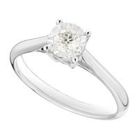 9ct white gold 0.25 carat diamond engagement ring