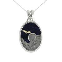 9ct yellow gold and silver wild life trust limited edition necklace