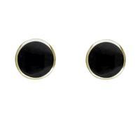 9ct Yellow Gold and Whitby Dinky Round Classic Stud Earrings