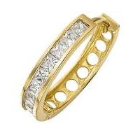 9ct Gold Cubic Zirconia Hoop Earring