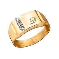 9ct gold diamond set personalised ring