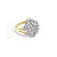 9ct Yellow Gold Diamond Cluster Ring