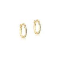 9Ct Gold Band Hoop Earrings