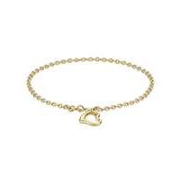 9Ct Gold Heart Bracelet