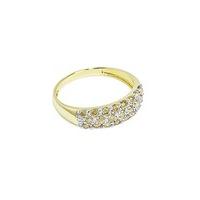 9ct Gold Champagne Diamond Pave Ring