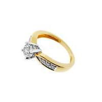 9ct yellow gold 025ct diamond ring