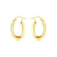 9Ct Gold Double Oval Earring
