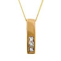 9ct Yellow Gold 0.15ct Diamond Pendant