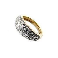 9ct Yellow Gold 0.50ct Diamond Pave Ring