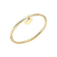 9Ct Gold Dangle Heart Bangle