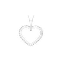 9Ct Gold Open Heart Necklace