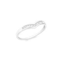 9ct gold mini diamond v ring