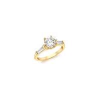 9ct gold cubic zirconia solitaire ring