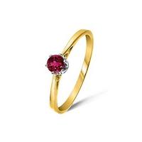 9ct Gold 0.25Ct Rubelite Ring