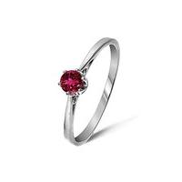 9ct White Gold 0.25Ct Rubelite Ring