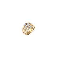 9ct Gold Triple Ring Set With Diamond