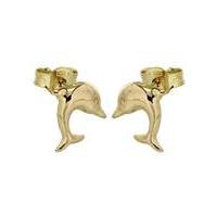 9ct gold baby dolphin stud earring