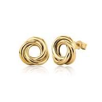 9Ct Gold Linked Ring Stud Earring