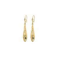 9Ct Gold Patterned Drop Earring