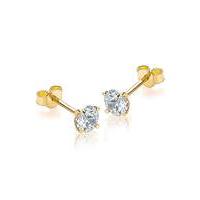 9Ct Gold Round Stud Earrings