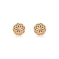 9ct gold filigree dome earrings