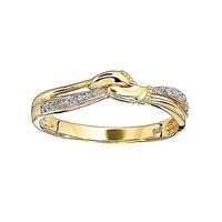 9ct Yellow Gold Diamond Ring