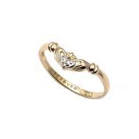 9ct gold forever love claddagh ring