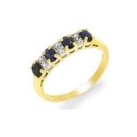 9ct sapphire and diamond ring