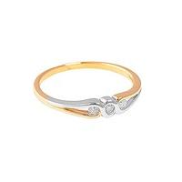 9ct yellow gold 010ct diamond ring